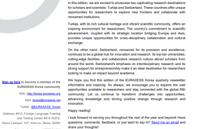 EURAXESS members in focus : Switzerland …